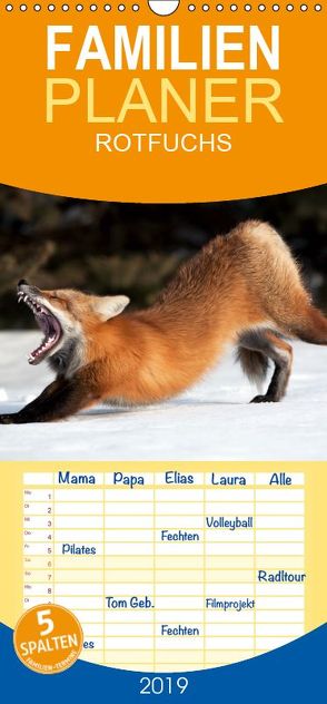ROTFUCHS – Familienplaner hoch (Wandkalender 2019 , 21 cm x 45 cm, hoch) von Henry,  Philippe