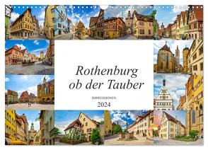 Rothenburg ob der Tauber Impressionen (Wandkalender 2024 DIN A3 quer), CALVENDO Monatskalender von Meutzner,  Dirk