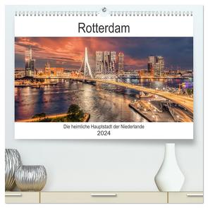 Rotterdam – Die heimliche Hauptstadt der Niederlande (hochwertiger Premium Wandkalender 2024 DIN A2 quer), Kunstdruck in Hochglanz von Schröder,  Stefan