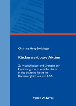 Rückerwerbbare Aktien von Heeg-Stelldinger,  Christine