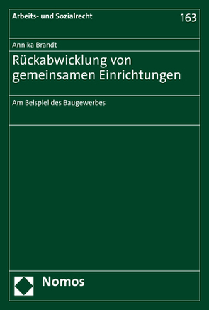 Rückabwicklung von gemeinsamen Einrichtungen von Brandt,  Annika