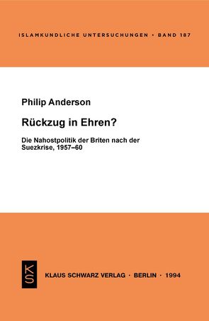 Rückzug in Ehren? von Anderson,  Philip