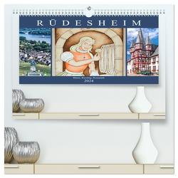 Rüdesheim – Rhein, Riesling, Romantik (hochwertiger Premium Wandkalender 2024 DIN A2 quer), Kunstdruck in Hochglanz von Meyer,  Dieter