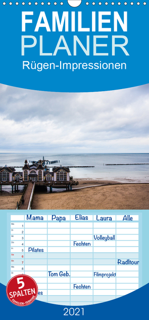 Rügen-Impressionen – Familienplaner hoch (Wandkalender 2021 , 21 cm x 45 cm, hoch) von Kaiser,  Ralf