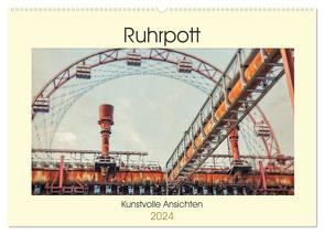 Ruhrpott – Kunstvolle Ansichten (Wandkalender 2024 DIN A2 quer), CALVENDO Monatskalender von Adams,  Heribert