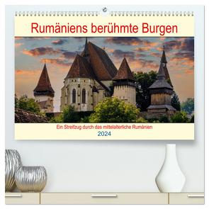 Rumäniens berühmte Burgen (hochwertiger Premium Wandkalender 2024 DIN A2 quer), Kunstdruck in Hochglanz von Brack,  Roland