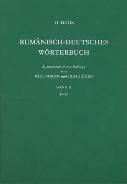 Rumänisch-Deutsches Wörterbuch von Lüder,  Elsa, Miron,  Paul, Tiktin,  Hariton