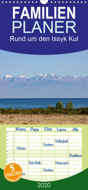 Rund um den Issyk Kul – Familienplaner hoch (Wandkalender 2020 , 21 cm x 45 cm, hoch) von Rusch,  Winfried