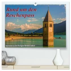 Rund um den Reschenpass (hochwertiger Premium Wandkalender 2024 DIN A2 quer), Kunstdruck in Hochglanz von Wenk,  Marcel