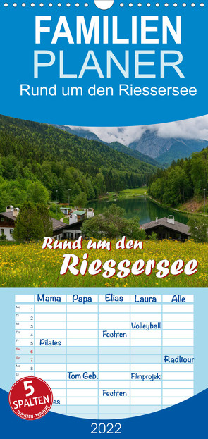 Familienplaner Rund um den Riessersee (Wandkalender 2022 , 21 cm x 45 cm, hoch) von Wilczek,  Dieter-M.