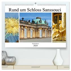 Rund um Schloss Sanssouci (hochwertiger Premium Wandkalender 2024 DIN A2 quer), Kunstdruck in Hochglanz von Kruse,  Gisela