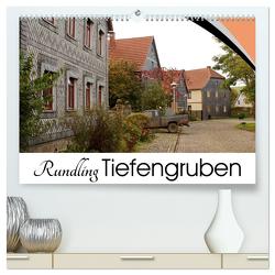 Rundling Tiefengruben (hochwertiger Premium Wandkalender 2024 DIN A2 quer), Kunstdruck in Hochglanz von Flori0,  Flori0