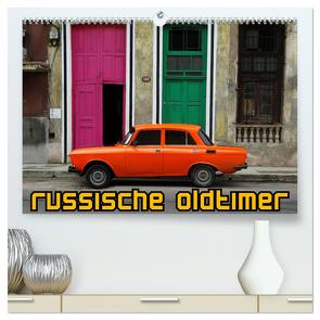 Russische Oldtimer (hochwertiger Premium Wandkalender 2024 DIN A2 quer), Kunstdruck in Hochglanz von von Loewis of Menar,  Henning