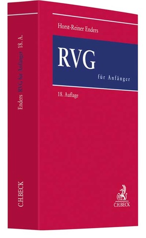 RVG für Anfänger von Enders,  Horst-Reiner