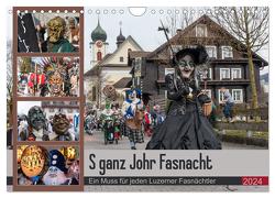 S ganz Johr Fasnacht (Wandkalender 2024 DIN A4 quer), CALVENDO Monatskalender von W. Saul,  Norbert