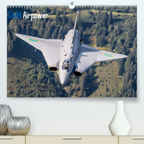 Saab Airpower (Premium, hochwertiger DIN A2 Wandkalender 2021, Kunstdruck in Hochglanz) von Engelke,  Björn