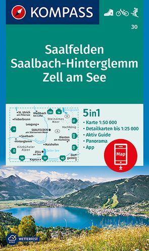 KOMPASS Wanderkarte 30 Saalfelden, Saalbach-Hinterglemm, Zell am See von KOMPASS-Karten GmbH