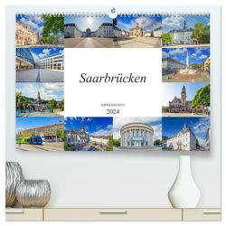 Saarbrücken Impressionen (hochwertiger Premium Wandkalender 2024 DIN A2 quer), Kunstdruck in Hochglanz von Meutzner,  Dirk