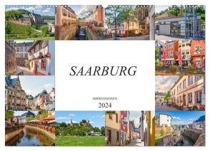 Saarburg Impressionen (Wandkalender 2024 DIN A2 quer), CALVENDO Monatskalender von Meutzner,  Dirk