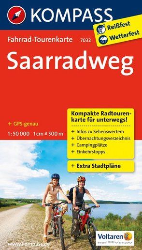 Fahrrad-Tourenkarte Saarradweg von KOMPASS-Karten GmbH