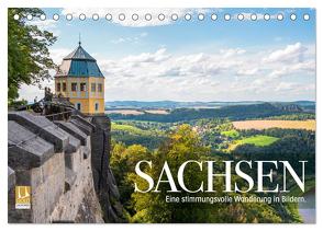 Sachsen – Eine stimmungsvolle Wanderung in Bildern (Tischkalender 2024 DIN A5 quer), CALVENDO Monatskalender von Freise (lenshiker@gmail.com),  Gunnar