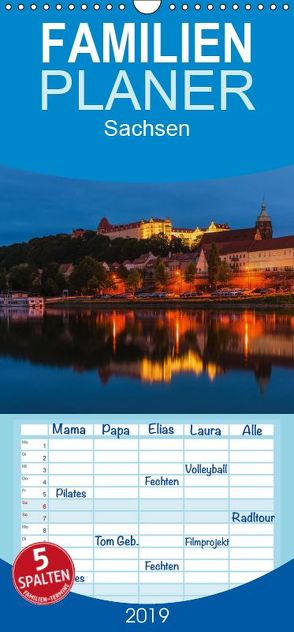 Sachsen – Familienplaner hoch (Wandkalender 2019 , 21 cm x 45 cm, hoch) von Kirsch,  Gunter