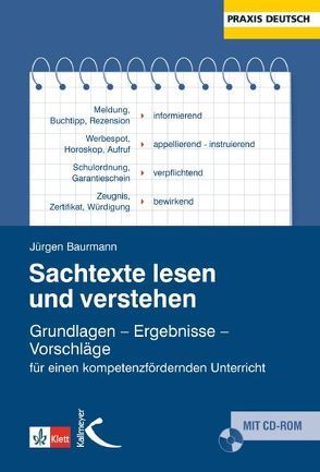 Sachtexte lesen und verstehen von Baurmann,  Jürgen