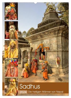 Sadhus – Die heiligen Männer von Nepal (Wandkalender 2024 DIN A2 hoch), CALVENDO Monatskalender von Wenske,  Steffen