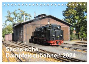 Sächsische Dampfeisenbahnen 2024 (Tischkalender 2024 DIN A5 quer), CALVENDO Monatskalender von Pfetzing,  Markus