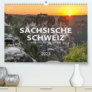 SÄCHSISCHE SCHWEIZ – Märchenland an der Elbe (Premium, hochwertiger DIN A2 Wandkalender 2023, Kunstdruck in Hochglanz) von Weigt,  Mario