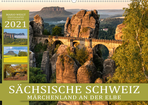 SÄCHSISCHE SCHWEIZ – Märchenland an der Elbe (Wandkalender 2021 DIN A2 quer) von Weigt Photography,  Mario