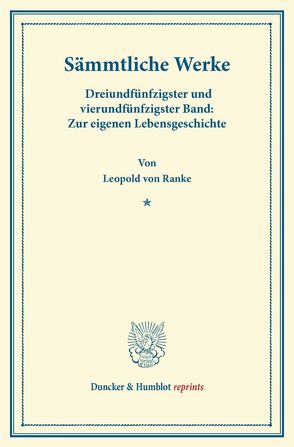 Sämmtliche Werke. von Dove,  Alfred, Ranke,  Leopold Von