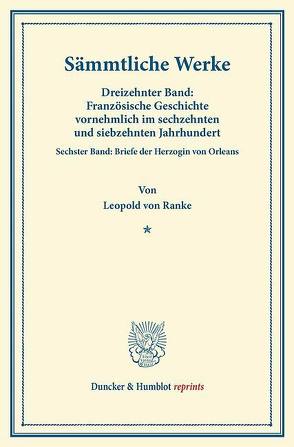 Sämmtliche Werke. von Ranke,  Leopold Von