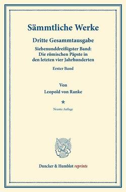 Sämmtliche Werke. von Ranke,  Leopold Von