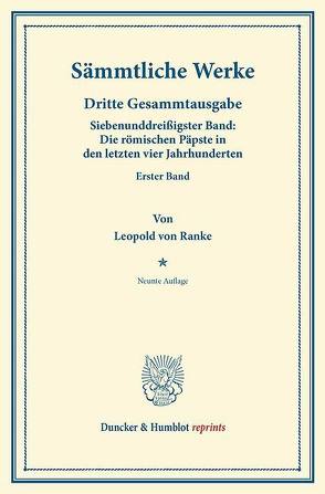 Sämmtliche Werke. von Ranke,  Leopold Von