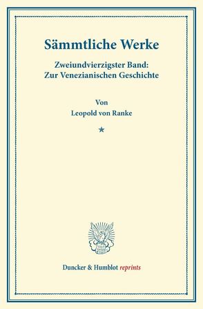 Sämmtliche Werke. von Ranke,  Leopold Von