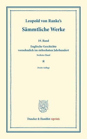 Sämmtliche Werke. von Ranke,  Leopold Von