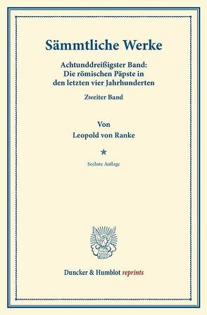 Sämmtliche Werke. von Ranke,  Leopold Von