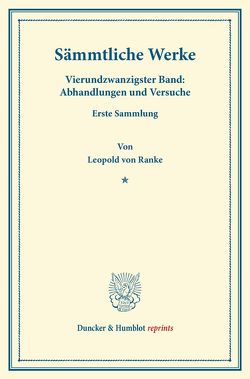 Sämmtliche Werke. von Ranke,  Leopold Von