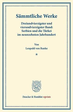 Sämmtliche Werke. von Ranke,  Leopold Von