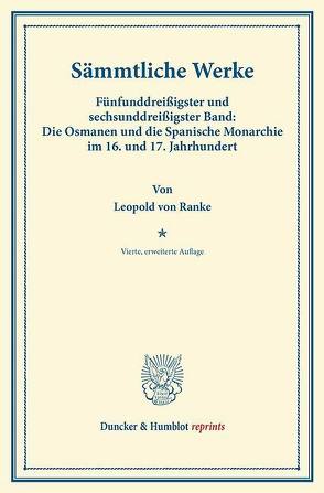 Sämmtliche Werke. von Ranke,  Leopold Von