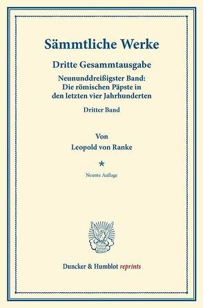 Sämmtliche Werke. von Ranke,  Leopold Von