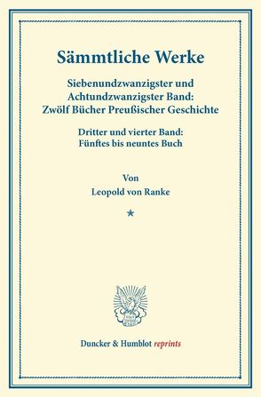 Sämmtliche Werke. von Ranke,  Leopold Von