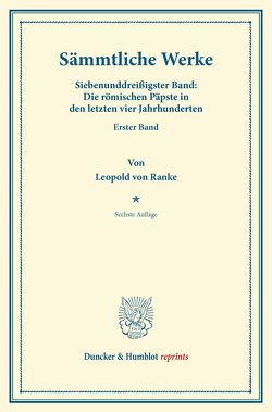 Sämmtliche Werke. von Ranke,  Leopold Von