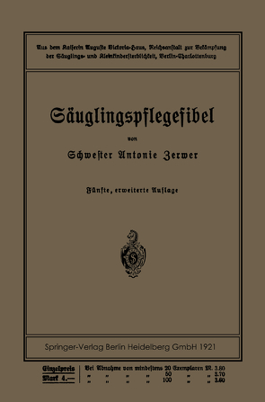 Säuglingspflegefibel von Kühl,  Paul, Langstein,  Leo, Zerwer,  Antonie