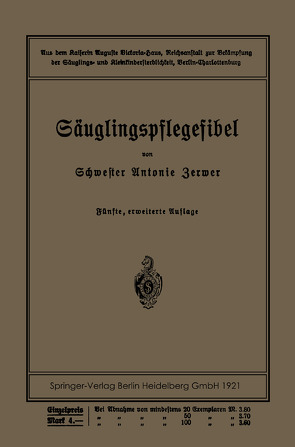 Säuglingspflegefibel von Kühl,  Paul, Langstein,  Leo, Zerwer,  Antonie