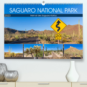 SAGUARO NATIONAL PARK Heimat des Saguaro-Kaktus (Premium, hochwertiger DIN A2 Wandkalender 2023, Kunstdruck in Hochglanz) von Viola,  Melanie