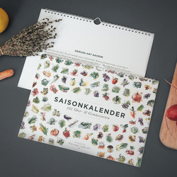 Ringkalender in A4 als Saisonkalender Obst & Gemüse