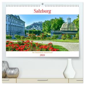 Salzburg – Die romantische Mozartstadt (hochwertiger Premium Wandkalender 2024 DIN A2 quer), Kunstdruck in Hochglanz von Hackstein,  Bettina