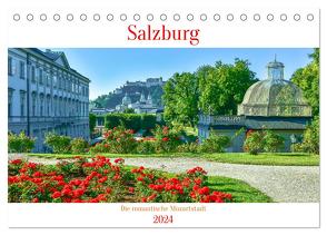 Salzburg – Die romantische Mozartstadt (Tischkalender 2024 DIN A5 quer), CALVENDO Monatskalender von Hackstein,  Bettina